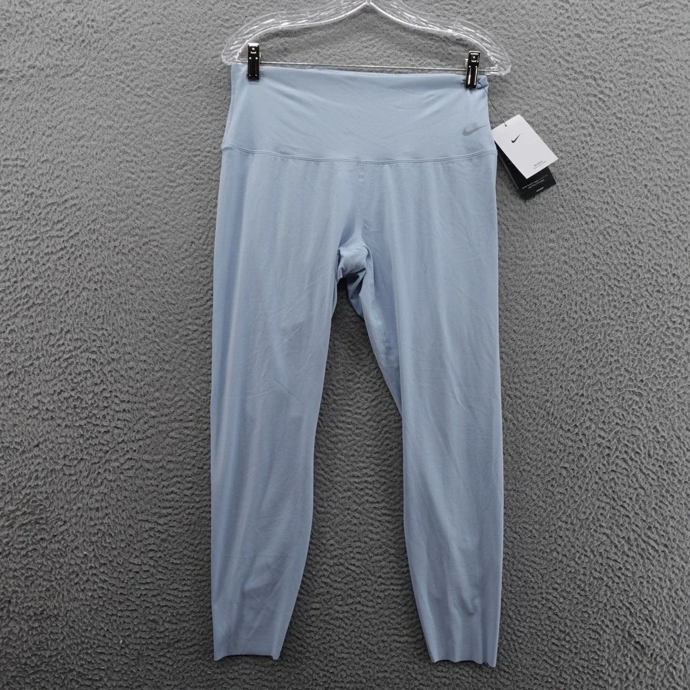 Nike Zenvy Gentle Support High Waisted‎ 7/8 Leggings Large Blue Women Active NWT